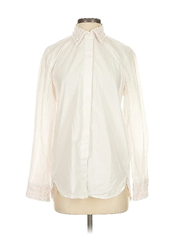 Long Sleeve Button Down Shirt-- Elasticated Padded Insulated