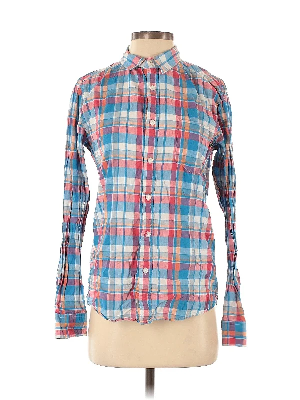 Long Sleeve Button Down Shirt-- Handmade Hand-knitted Hand-woven