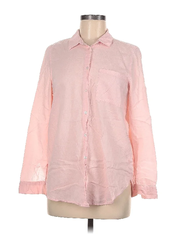 Long Sleeve Button Down Shirt-- Silk Blend Satin Velvet