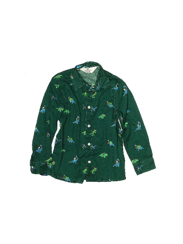 Long Sleeve Button Down Shirt-- Collared Crew Neck Turtle Neck
