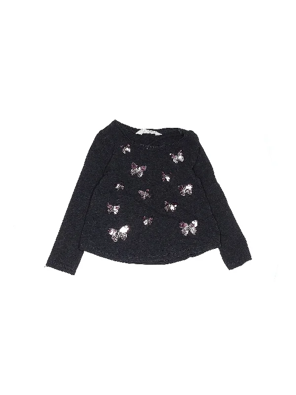 Long Sleeve T Shirt-- Welt Pockets Slit Pockets Flap Pockets