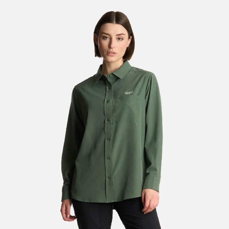 Camisa Mujer Murallon Q-Dry Shirt Jade Oscuro Lippi-- Anti-Pilling Machine Wash Handmade Camisa Mujer Murallon Q-Dry Shirt Jade Oscuro Lippi-- Anti-Pilling Machine Wash Handmade