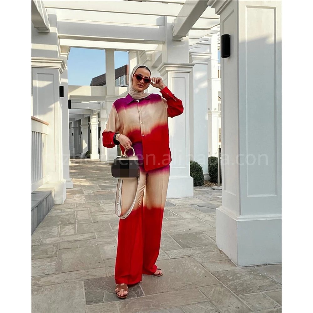ZHEZHE New Fashion 2024 Women Casual Outfit Trend 2 Piece Sets Women Pants Autumn Elegant Shirt And Wide Leg Pants Set Women-- Elegant Classic Vintage ZHEZHE New Fashion 2024 Women Casual Outfit Trend 2 Piece Sets Women Pants Autumn Elegant Shirt And Wide Leg Pants Set Women-- Elegant Classic Vintage