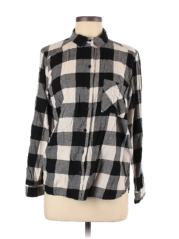 Long Sleeve Button Down Shirt-- Layered Multi-layer Single Layer