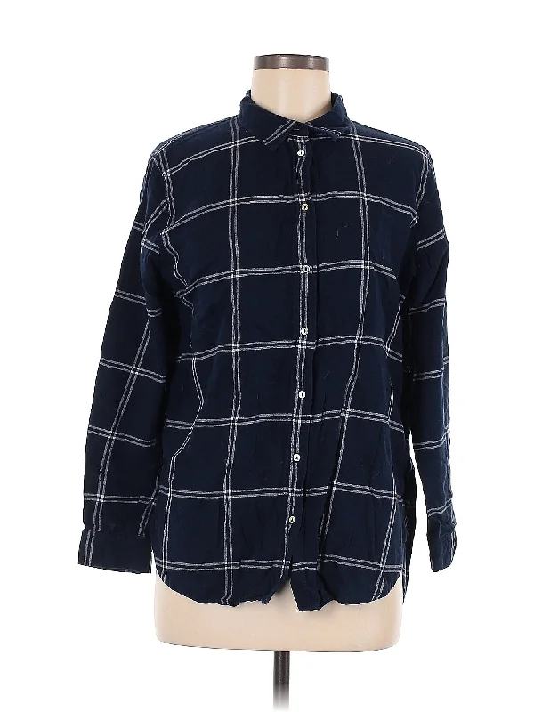 Long Sleeve Button Down Shirt-- Elegant Classic Vintage