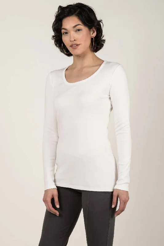 Indigenous Essential Long Sleeve Scoop Shirt 5da756A-- Cashmere Blend Cotton Blend Poly Blend