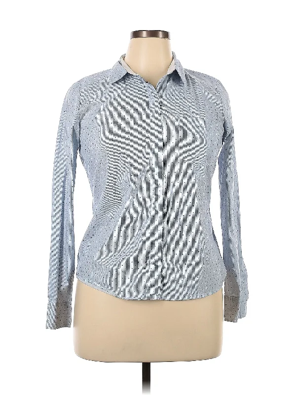 Long Sleeve Button Down Shirt-- Chenille Blend Fleece Blend Nylon Blend
