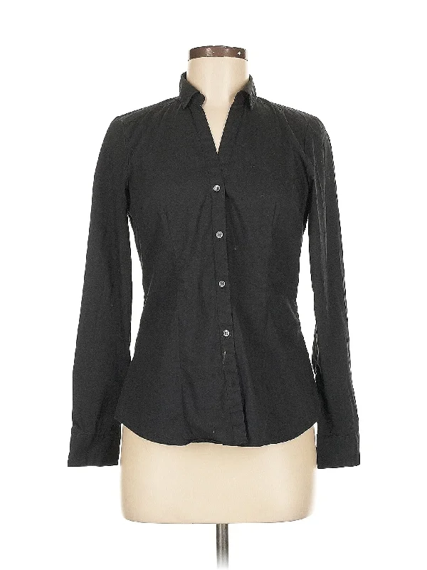Long Sleeve Button Down Shirt-- Hooded Caped Shawl Collar