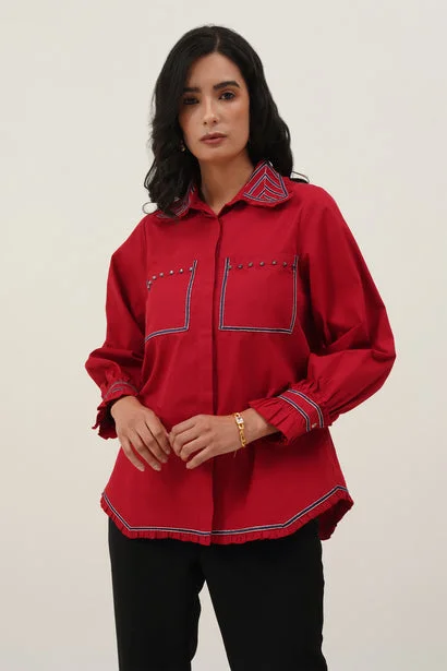 Vixen Shirt-- Mesh Fabric Canvas Fabric Denim Fabric