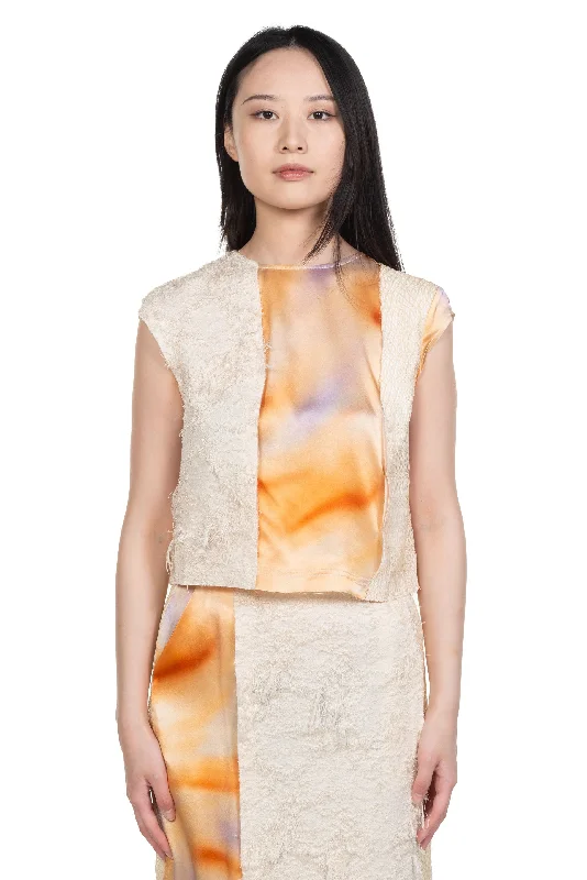Sunset Puzzle T-shirt-- Oversized T-Shirt Spandex breathable