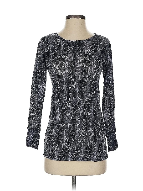 Long Sleeve T Shirt-- Denim Fabric Leather Fabric Suede Fabric