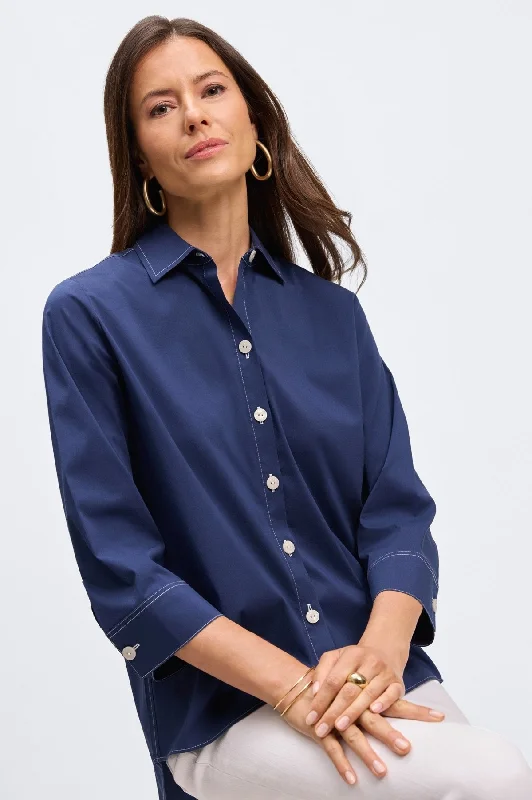 Navy/White Contrast Stitch
