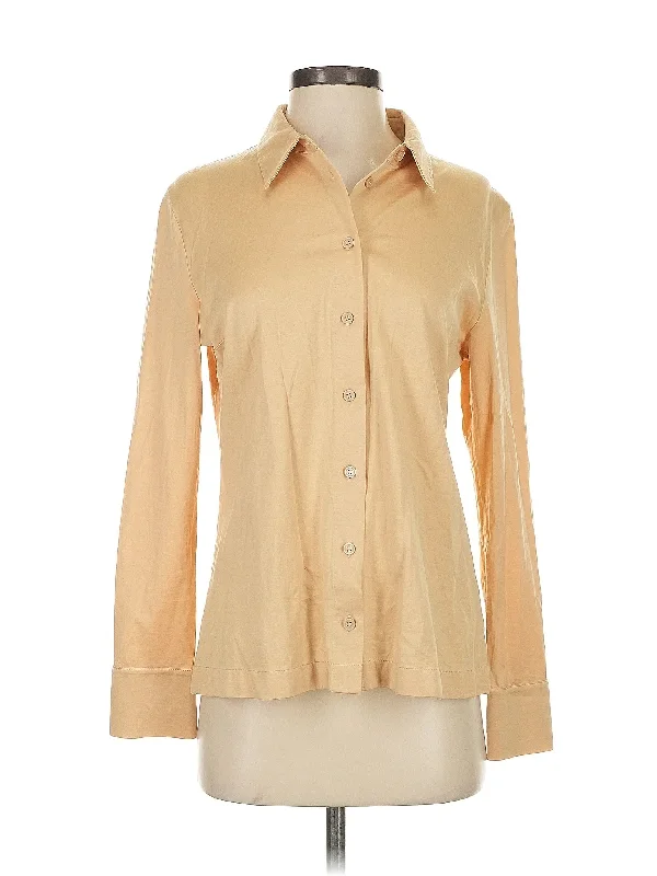 Long Sleeve Button Down Shirt-- Seamless Knitted Crochet