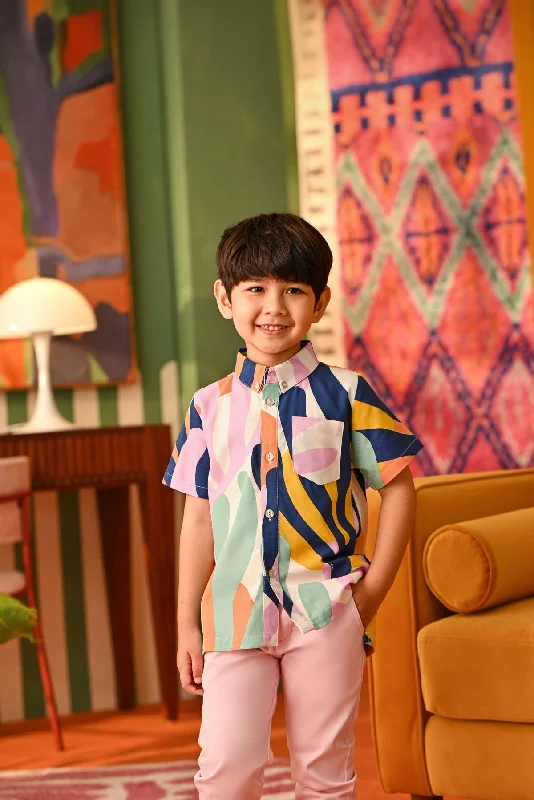 The Rasa Cinta Batik Shirt - Wonderland-- Striped Floral Plaid