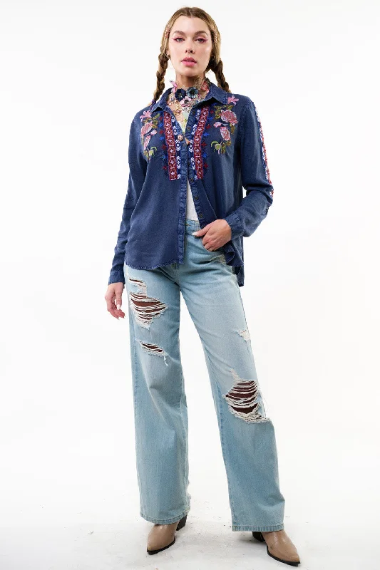 Crafted Shirt-- Plaid T-Shirt Polka Dot Checkered