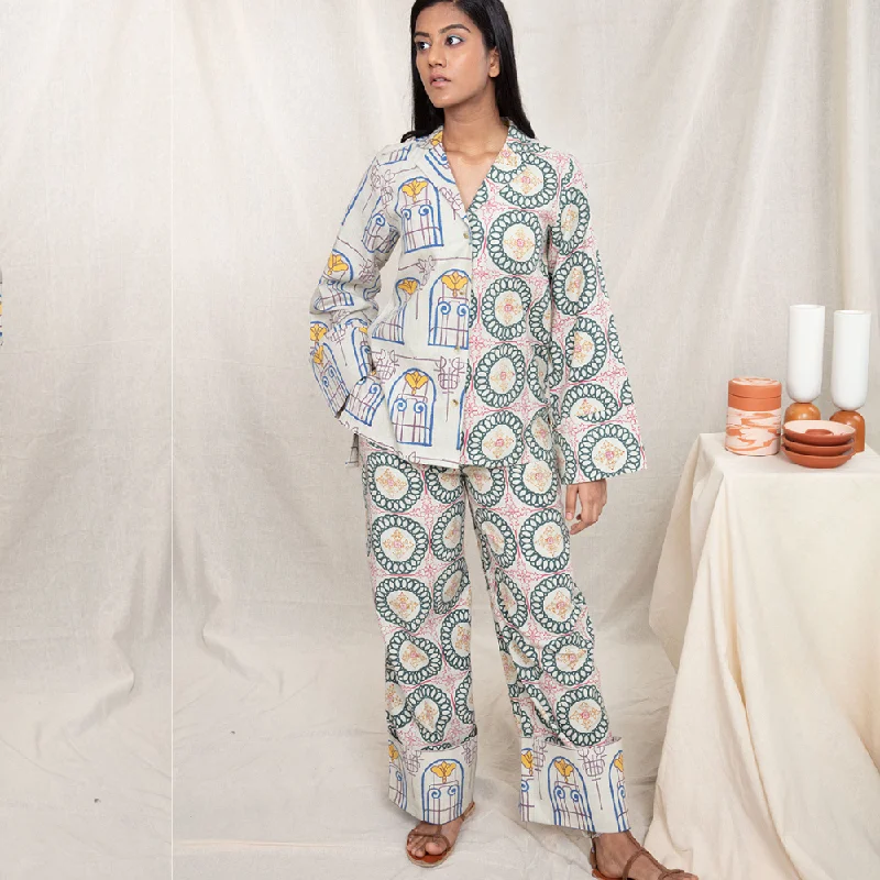 Print Play Camp Collar Shirt for Women | Hand-Crafted | Lightweight Cotton-- Iron Safe Non-Iron Wrinkle Free