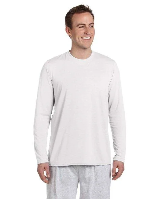 Gildan Adult Performance  Adult 5 oz. Long-Sleeve T-Shirt G424-- Wool Fabric Cashmere Fabric Tweed Fabric