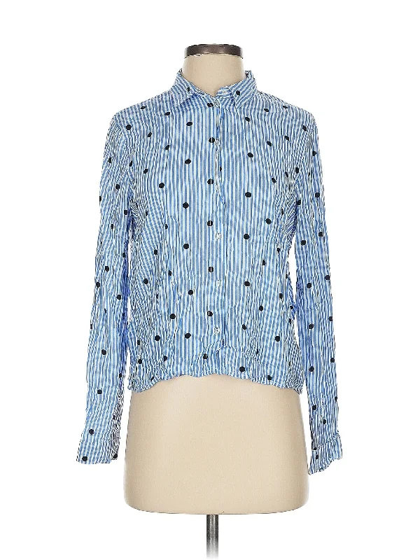 Long Sleeve Button Down Shirt-- Houndstooth Herringbone Solid