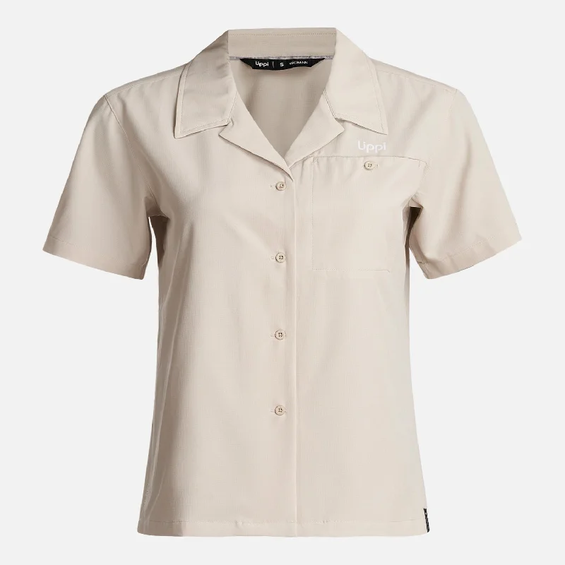 Camisa Mujer  Murallon Q- Dry Shirt Crema Lippi-- Plaid T-Shirt Polka Dot Checkered