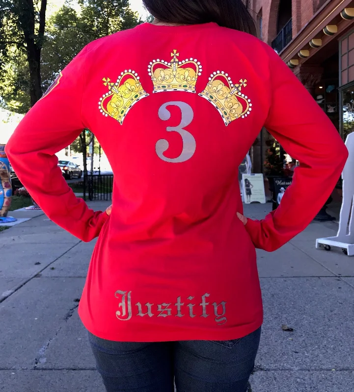 Saratoga Saddlery Women's Triple Crown Long Sleeve Shirt - Justify Edition-- Mesh Blend Leather Blend Suede Blend