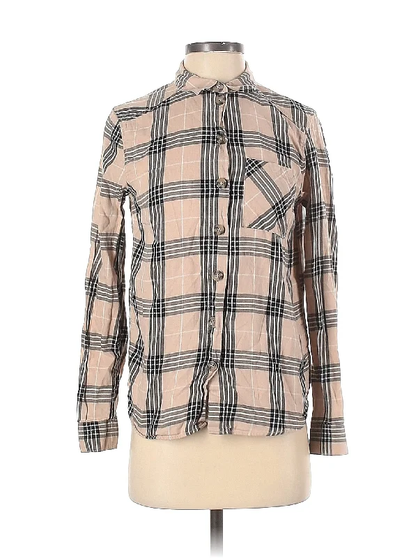 Long Sleeve Button Down Shirt-- Ribbed T-Shirt High Neck Heavyweight