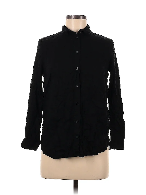 Long Sleeve Button Down Shirt-- Anti-Pilling Machine Wash Handmade