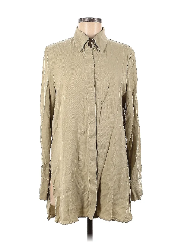 Long Sleeve Button Down Shirt-- Graphic Embroidered Appliqued