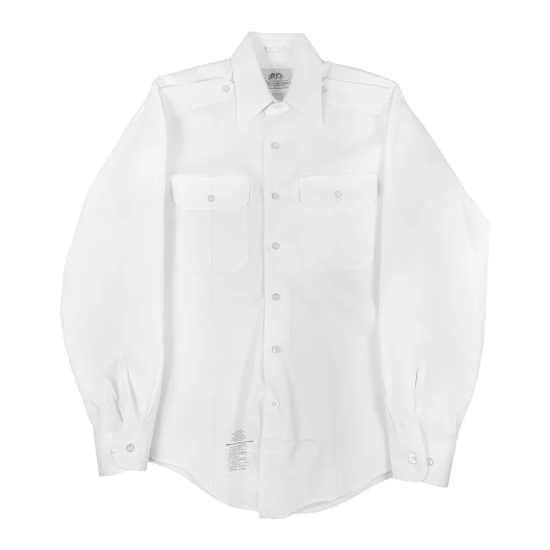 U.S. Army ASU White Long Sleeve Shirt, Male-- Chenille Blend Fleece Blend Nylon Blend