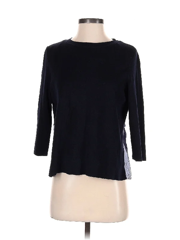 3/4 Sleeve T Shirt-- Collared T-Shirt Boat Neck A-Line
