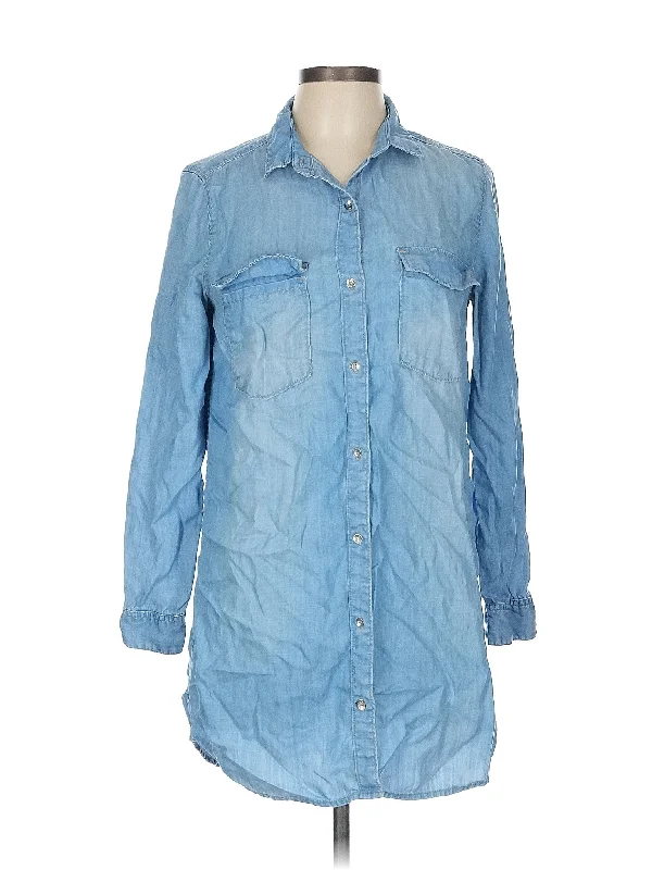 Long Sleeve Button Down Shirt-- Sequined Glittery Shiny
