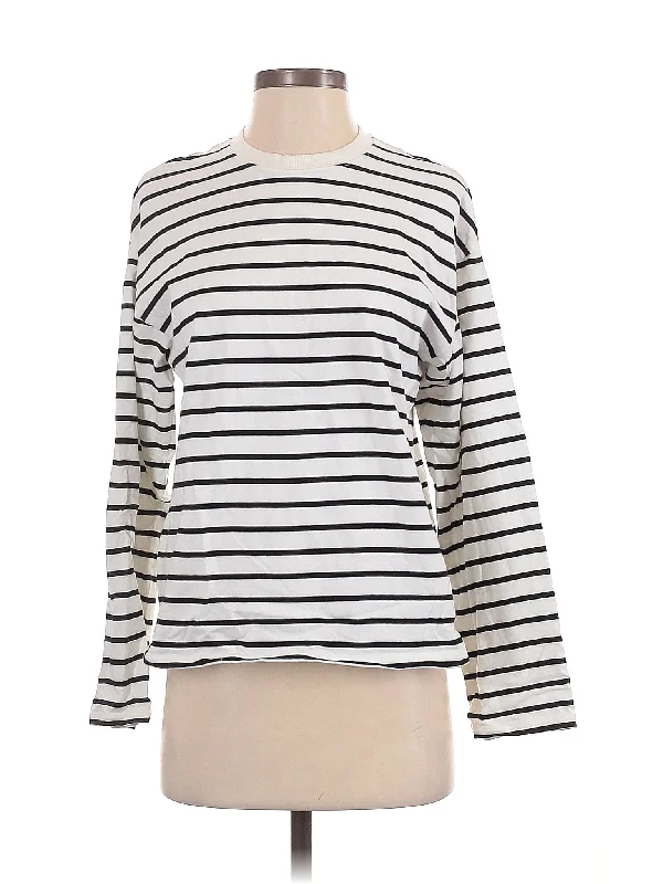 Long Sleeve T Shirt-- Notch Collar Peter Pan Collar Cowl Neck