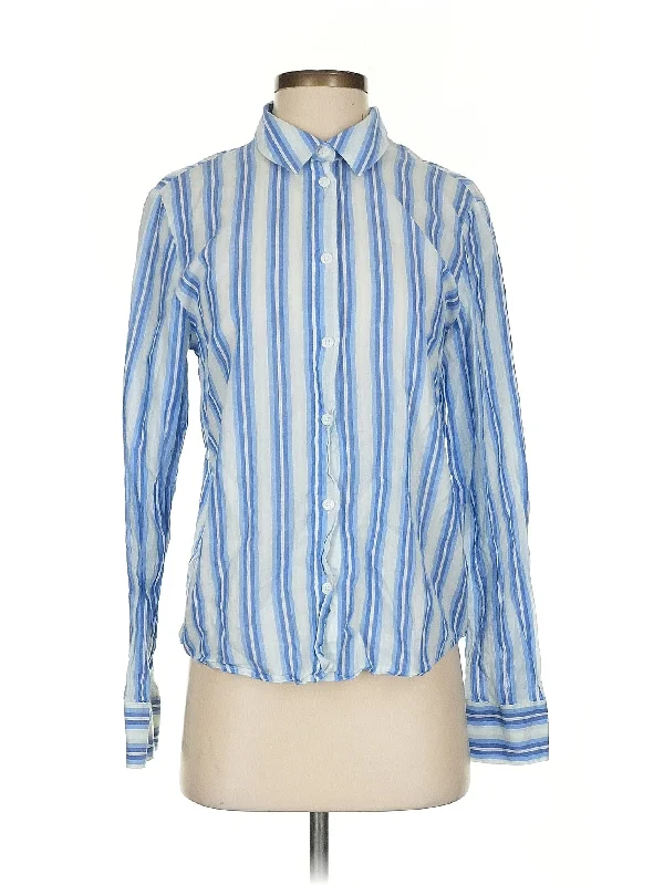 Long Sleeve Button Down Shirt-- Jersey Fabric Tulle Fabric Batik Fabric