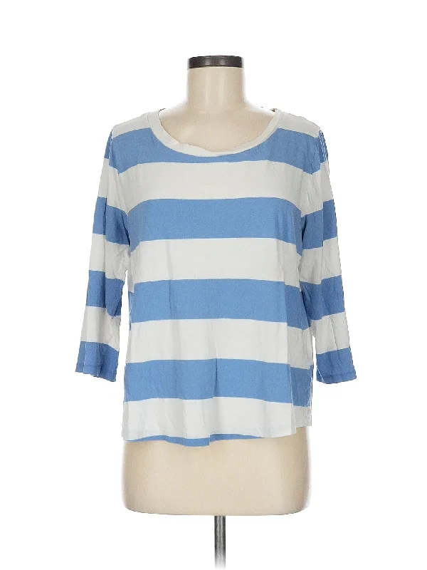 3/4 Sleeve T Shirt-- Ribbed T-Shirt High Neck Heavyweight