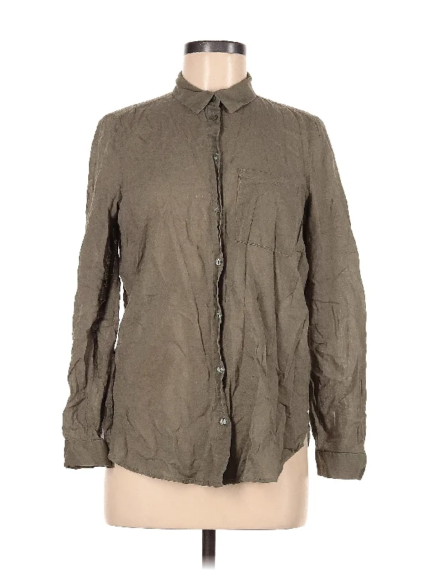 Long Sleeve Button Down Shirt-- Casual Formal Business