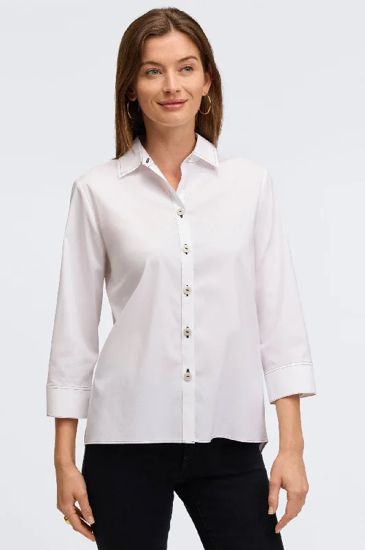White/Black Contrast Stitch
