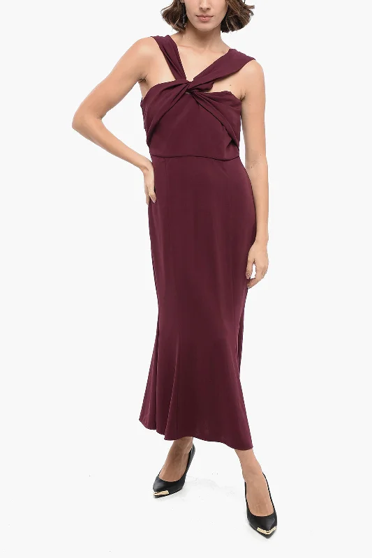 Roland Mouret Asymmetric CADY Dress with Criss Cross Detail Tunics Cozy soft