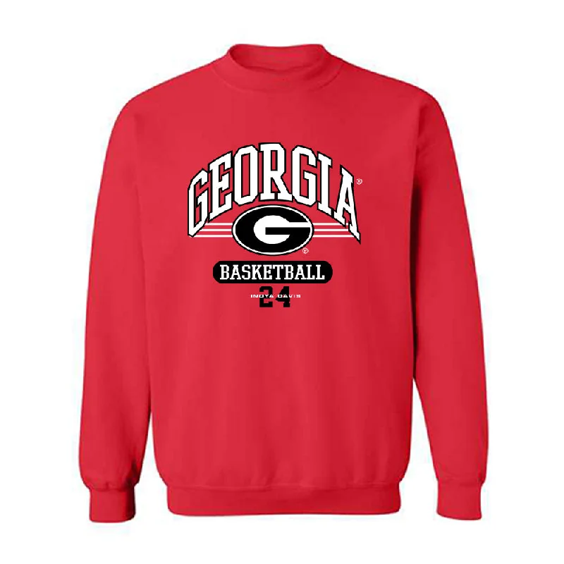 Georgia - NCAA Women's Basketball : Indya Davis - Classic Fashion Shersey Crewneck Sweatshirt Hoodie with Magnetic Closure Innovative Modern