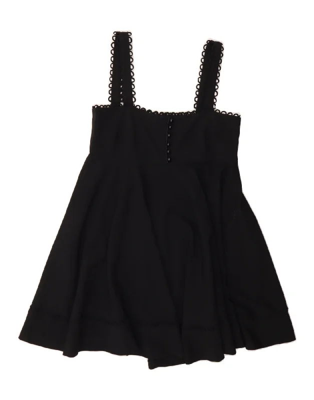 WHISTLES Womens Sleeveless A-Line Dress UK 12 Medium Black Wool Tunics Spring floral WHISTLES Womens Sleeveless A-Line Dress UK 12 Medium Black Wool Tunics Spring floral