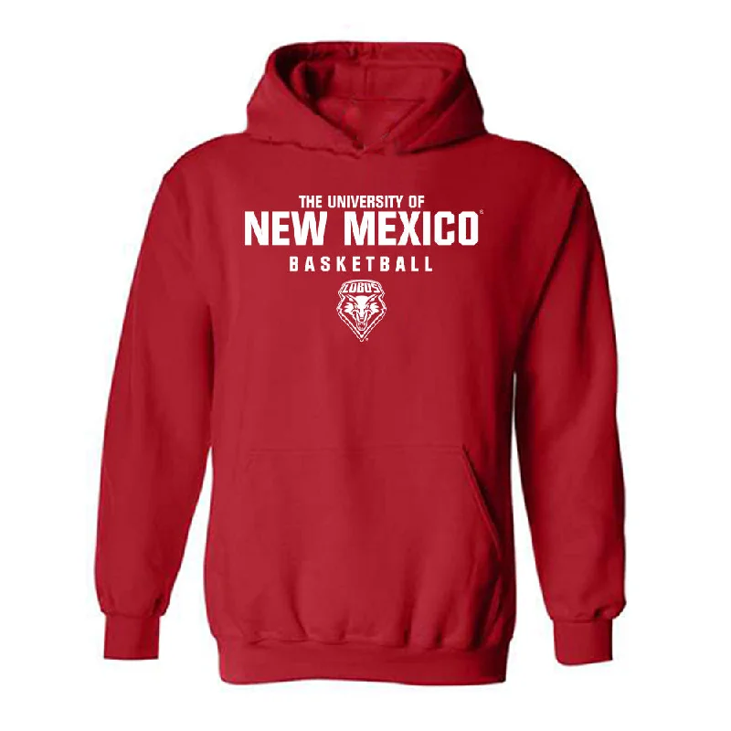 New Mexico - NCAA Women's Basketball : Nayli Padilla Chinea - Classic Shersey Hooded Sweatshirt Hoodie with Double Zipper Versatile Adjustable