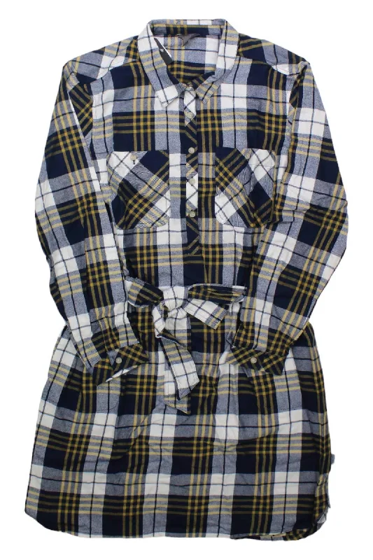 Eddie Bauer Womens Fremont Flannel Dress Tunics Prom sequined