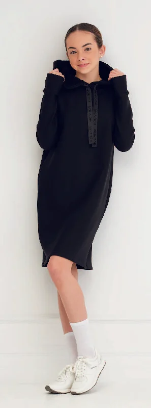 Mondor Polartec Hoodie Dress Hoodie with Ribbed Neckline Snug Warm