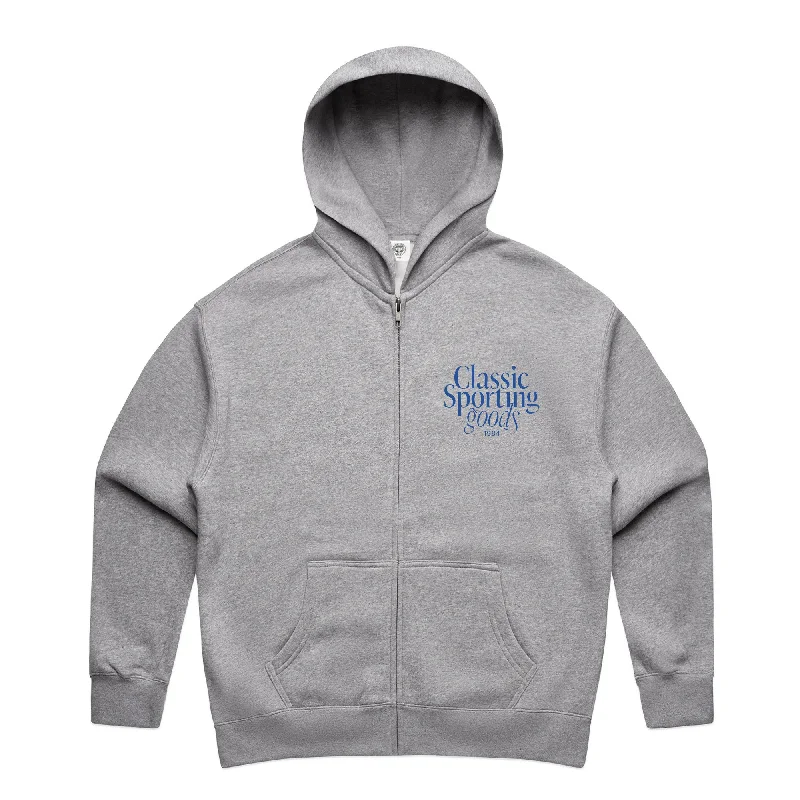 Vice 84 WMNS 'Sporting Goods' Zip Hoodie - Ash Hoodie with Thumb Holes Functional Cozy