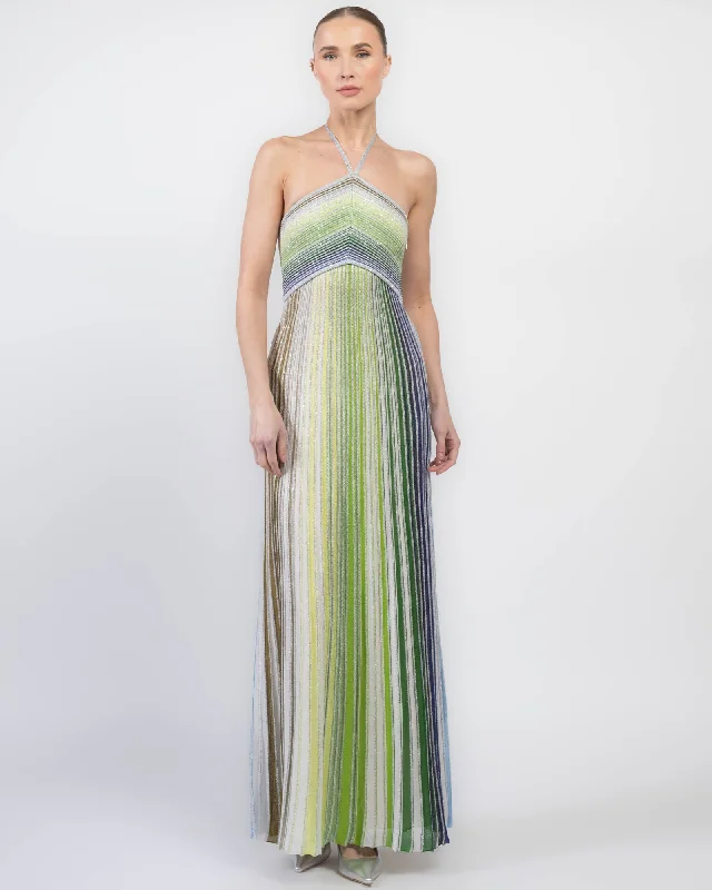 Sleeveless Long Dress Tunics stripes playful