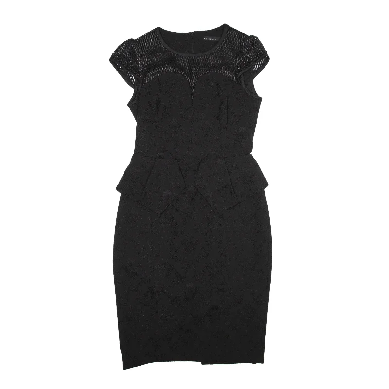 KAREN MILLEN Pencil Dress Black Floral Short Sleeve Knee Length Womens UK 10 Tunics Plaid country KAREN MILLEN Pencil Dress Black Floral Short Sleeve Knee Length Womens UK 10 Tunics Plaid country