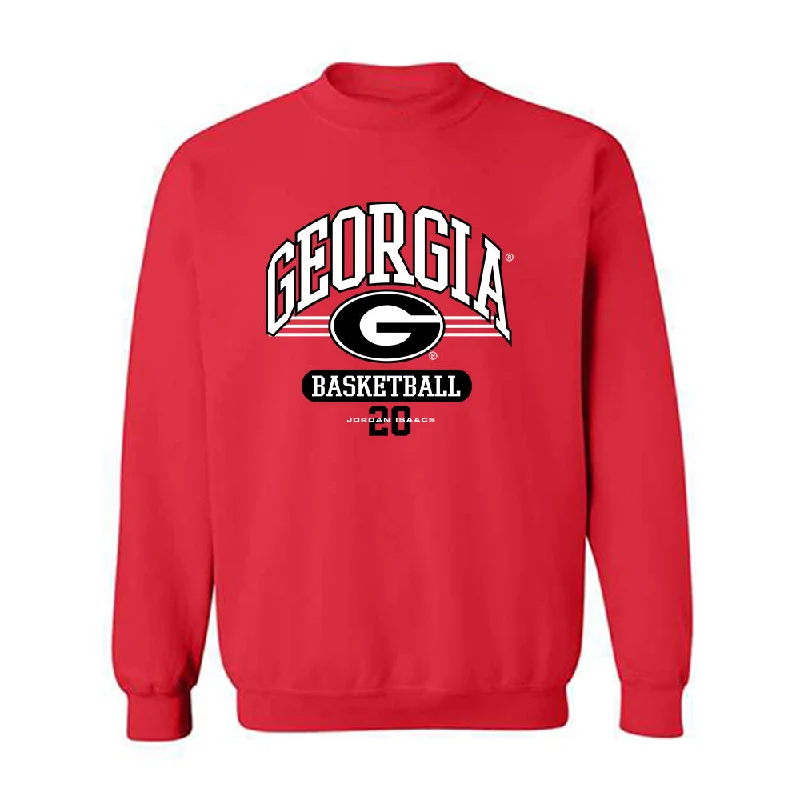 Georgia - NCAA Women's Basketball : Jordan Isaacs - Classic Fashion Shersey Crewneck Sweatshirt Hoodie with Belted Waist Structured Tailored