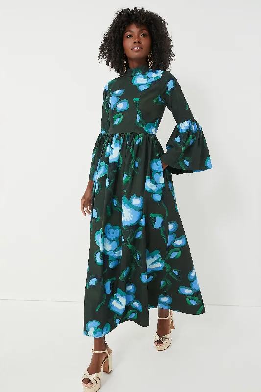 Recuerdos Verde Print Matilda Dress Tunics Velvet soft