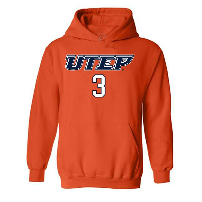 UTEP - NCAA Women's Basketball : Ivane Tensaie - Generic Shersey Hooded Sweatshirt Hoodie with Zipper Versatile Modern