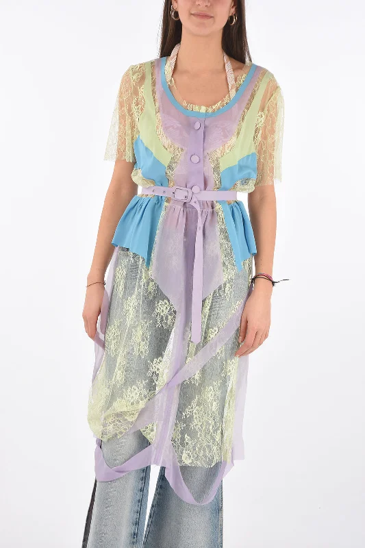 Maison Margiela MM0 lace dress with belt Maxi Flowy Bohemian