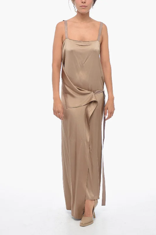 Fendi Silk Satin FLUID Slip Dress with Tape Straps 42 Italian size Tunics Office stylish Fendi Silk Satin FLUID Slip Dress with Tape Straps 42 Italian size Tunics Office stylish
