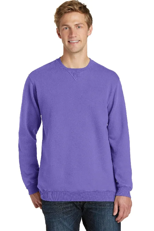 Port & Company Beach Wash Garment-Dyed Crewneck Sweatshirt PC098 Hoodie with Lining Warm Insulated